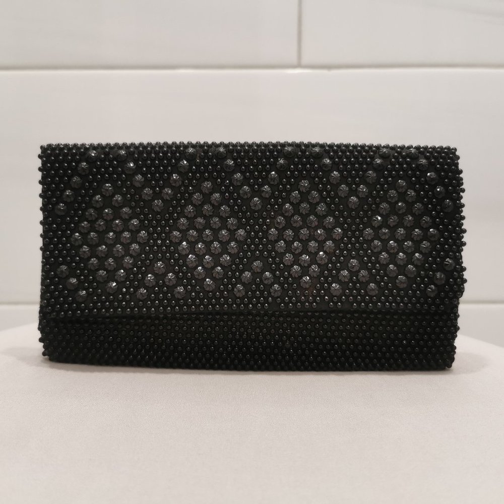 Vintage Black Bead Clutch by Artel of Montreal
